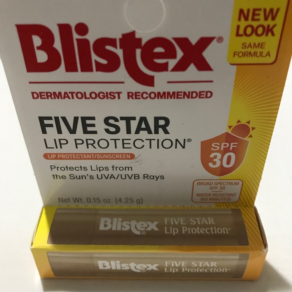 NEW Blistex Five Star Broad Spectrum SPF 30 Lip Protection Sunscreen Balm